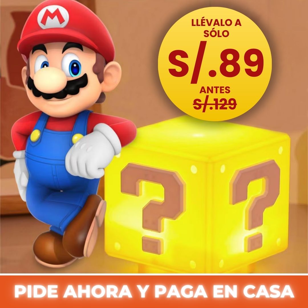 LAMPARA CUBO INTERROGACIÓN - MARIOBROSS