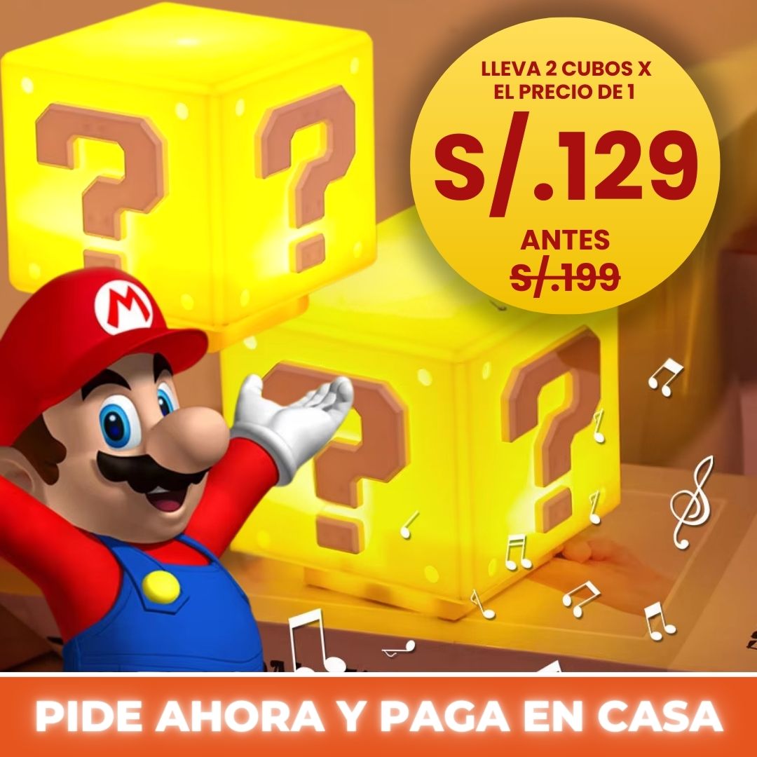 LAMPARA CUBO INTERROGACIÓN - MARIOBROSS